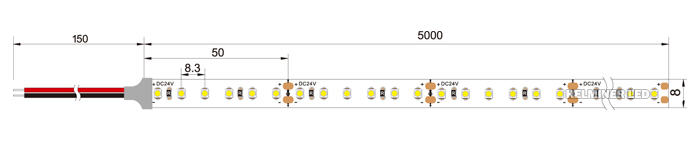   LED Strip SMD3528  120LED.Meter 600LED/Roll   