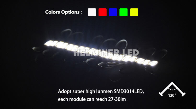 3014 0.36w 3 led module for small 3D letters back lighting